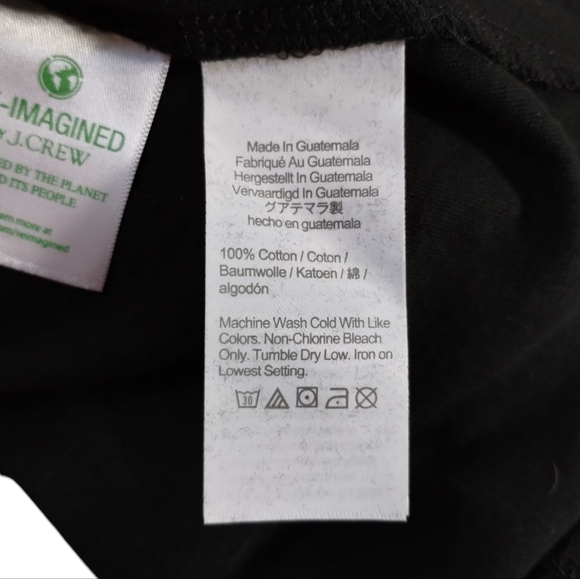 NWT J. Crew Women's Black Short Sleeve Midi T-shirt Dress Size XS Stretch Cotton - Picture 8 of 9